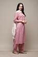 Peach Cotton Handloom Unstitched Suit Set image number 7