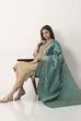 Turquoise Art Silk Dupatta image number 0