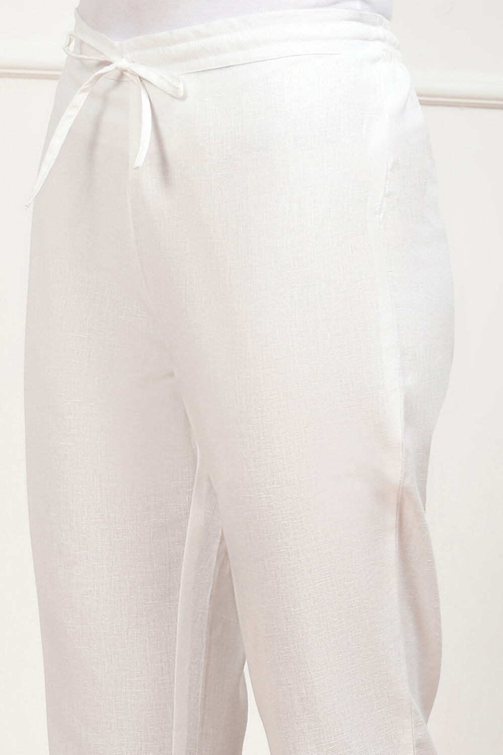 Rust Cotton Solid Regular Pants image number 1