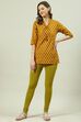 Camel Cotton Blend Solid Churidar image number 5