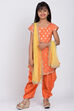Orange Poly Metallic Straight Kurta Salwar Suit Set image number 2