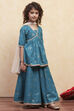Blush Pink Polyester Peplum Lehenga Set image number 5