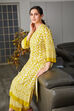 Lime Yellow Rayon Printed Straight Kurta Set image number 3
