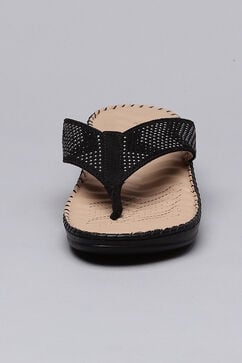 Black Synthetic Suede Sandals image number 5
