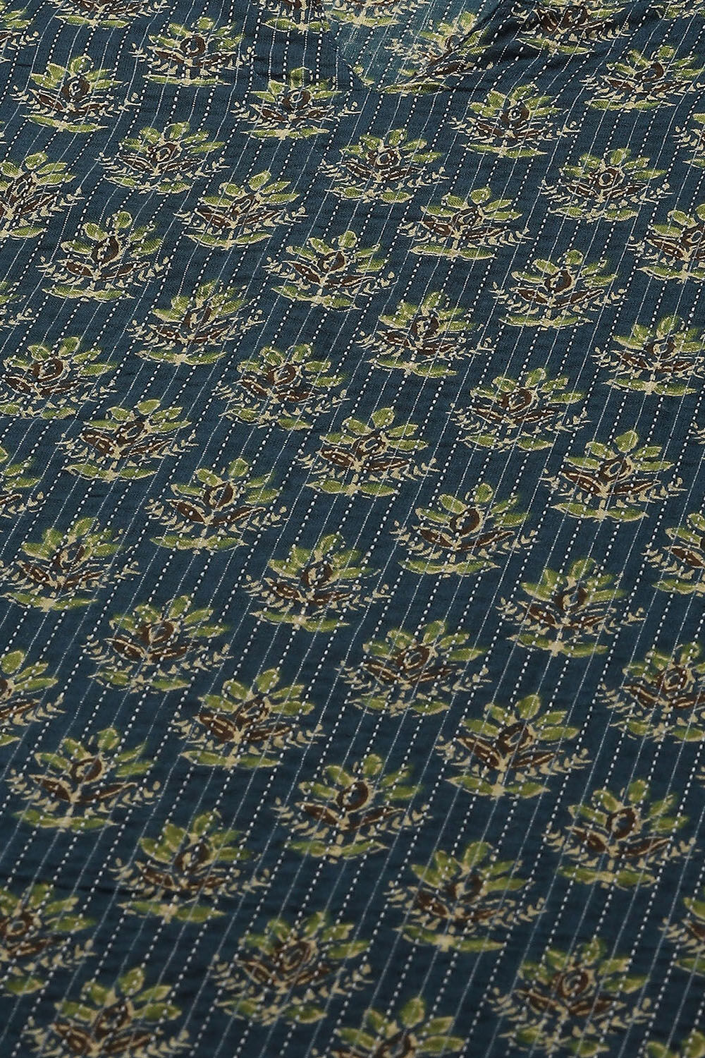 Mustard Tussar Unstitched Suit set image number 2