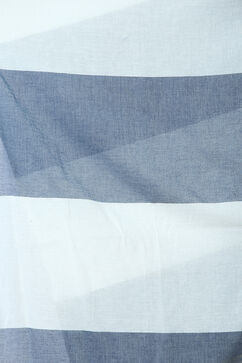 Off White And Blue Cotton Yarndyed Stole image number 1