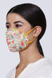 Off White Cotton Printed Face Mask image number 1