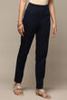 Indigo Cotton Blend Solid Jeggings image number 4