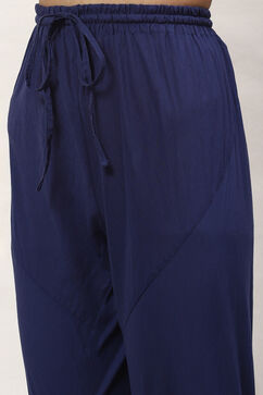 Rohit Bal Indigo Cotton Blend Anarkali Kurta Suit Set image number 2