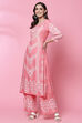 Pink LIVA Straight Kurta image number 2