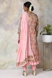 Blush Pink Cotton Double Layered Kurta Churidar Suit Set image number 10