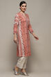 Blush Pink Viscose Straight Kurta image number 4