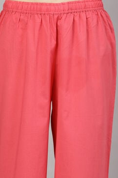 Pink Polyester Blend Straight Suit Set image number 2