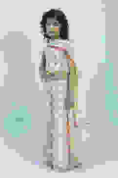 Multi-Colored Printed Blouse & Palazzo Set image number 3