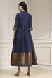 Fuchsia Yarn-Dyed Flared Kurta image number 3
