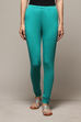 Camel Cotton Blend Solid Churidar image number 5