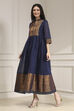 Fuchsia Yarn-Dyed Flared Kurta image number 2