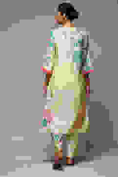 Aqua Viscose Straight Printed 2 Piece Set image number 4