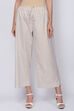 Off White Cotton Palazzo Pants image number 2