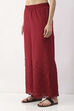 Black Cotton Flared Palazzo image number 2
