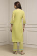 Peach Art Silk A-Line Kurta Regular Pant Suit Set image number 4