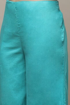 Light Blue Cotton Woven Unstitched Suit Set image number 3