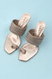 Rose Gold PU Ring Toe Sandals image number 5