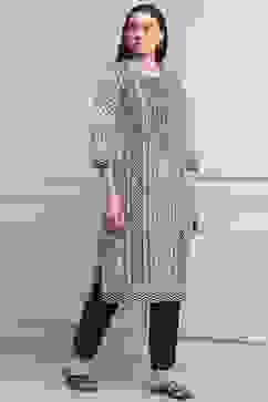 White Cotton Printed Straight Kurta image number 3