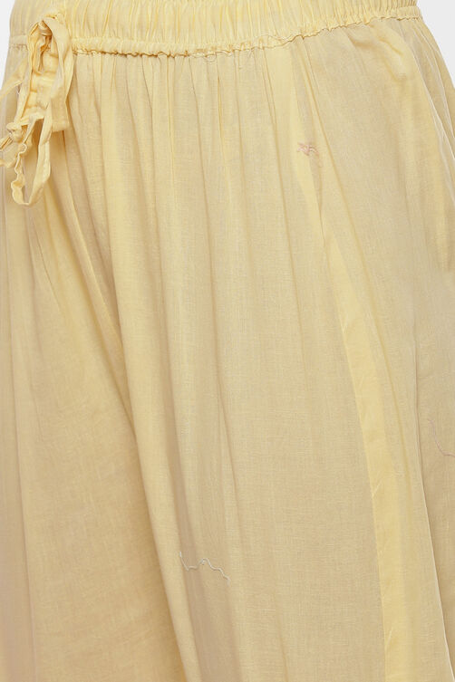 Yellow Cotton Unstitched Suit Set image number 2