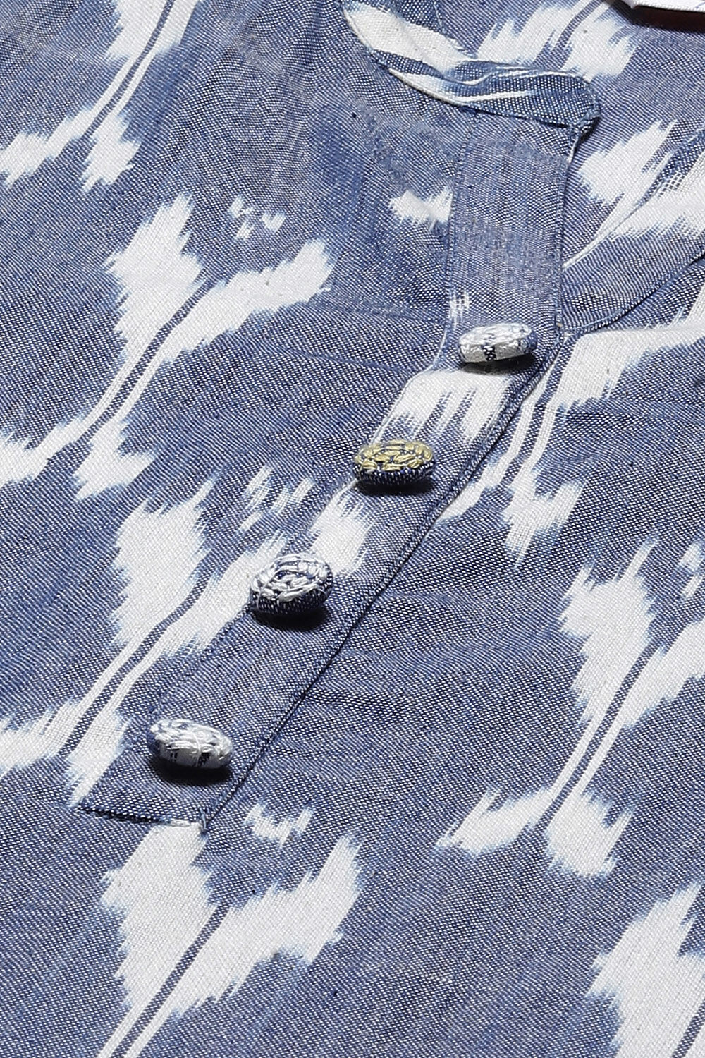 Blue & White Cotton woven 2 Piece Set image number 1