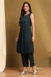 Turquoise Rayon Straight Set image number 8