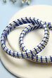Blue & White Plastic & Thread Bangles image number 1