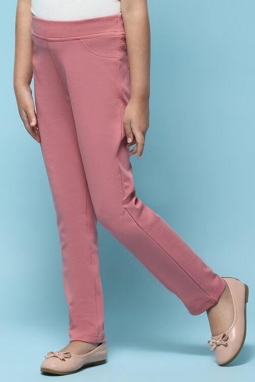 Black Cotton Lycra Skinny Jeggings image number 2