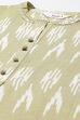 Clay Mint Cotton Straight Fusion Printed Kurta Set image number 1