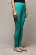 Camel Cotton Blend Solid Churidar image number 3