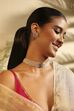 Peach Gold Plated Brass Choker Set image number 1
