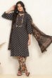 Green Cotton Printed Unstitched Suit Set image number 1