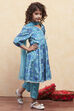 Coral Pink Polyester Flared Suit Set image number 5