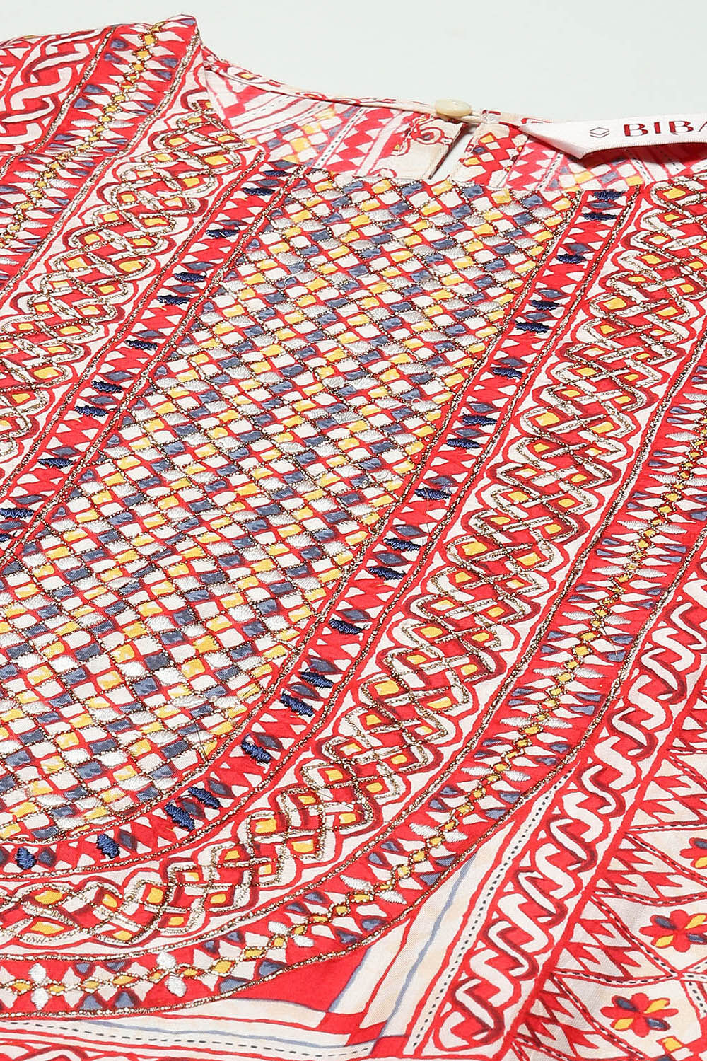 Beige Rayon Asymmetric Kurta & Palazzo Suit Set image number 1