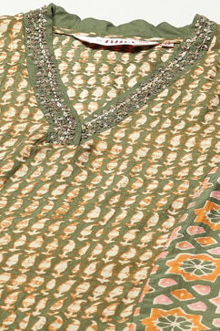 Green Modal A-Line Kurta Palazzo Suit Set image number 1