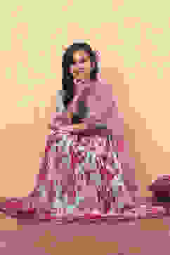 Turquoise Polyester Blend Blouse Lehenga Set image number 0