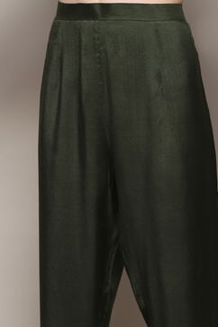 Green Chanderi Unstitched Suit Set image number 2
