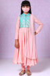 Pink Cotton Anarkali Suit image number 2