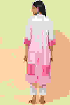 Pink LIVA Fusion Wear Set With Shrug image number 4