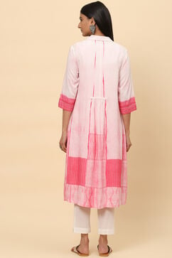 Pink LIVA Fusion Wear Set With Shrug image number 4