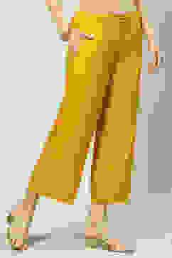 Mustard Rayon Palazzo image number 3