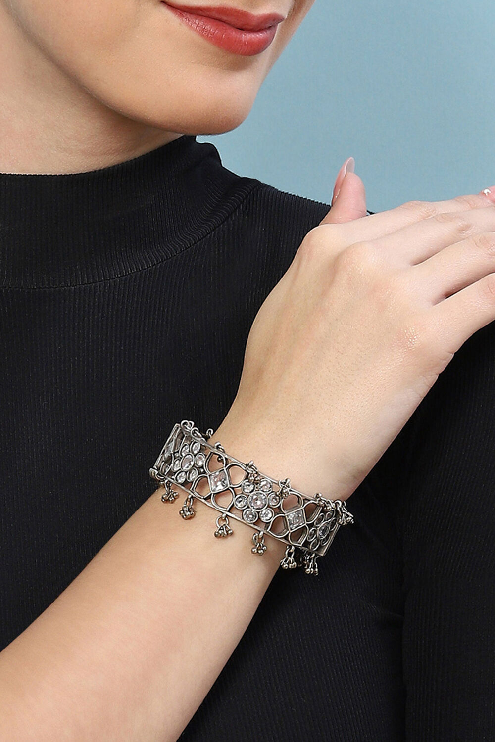 White Brass Bangles image number 1