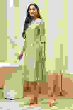 Green Poly Viscose Straight Printed Kurta image number 3