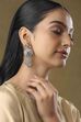 Oxidised Gold Earrings image number 3