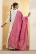Pink Poly Banarasi Dupatta image number 2